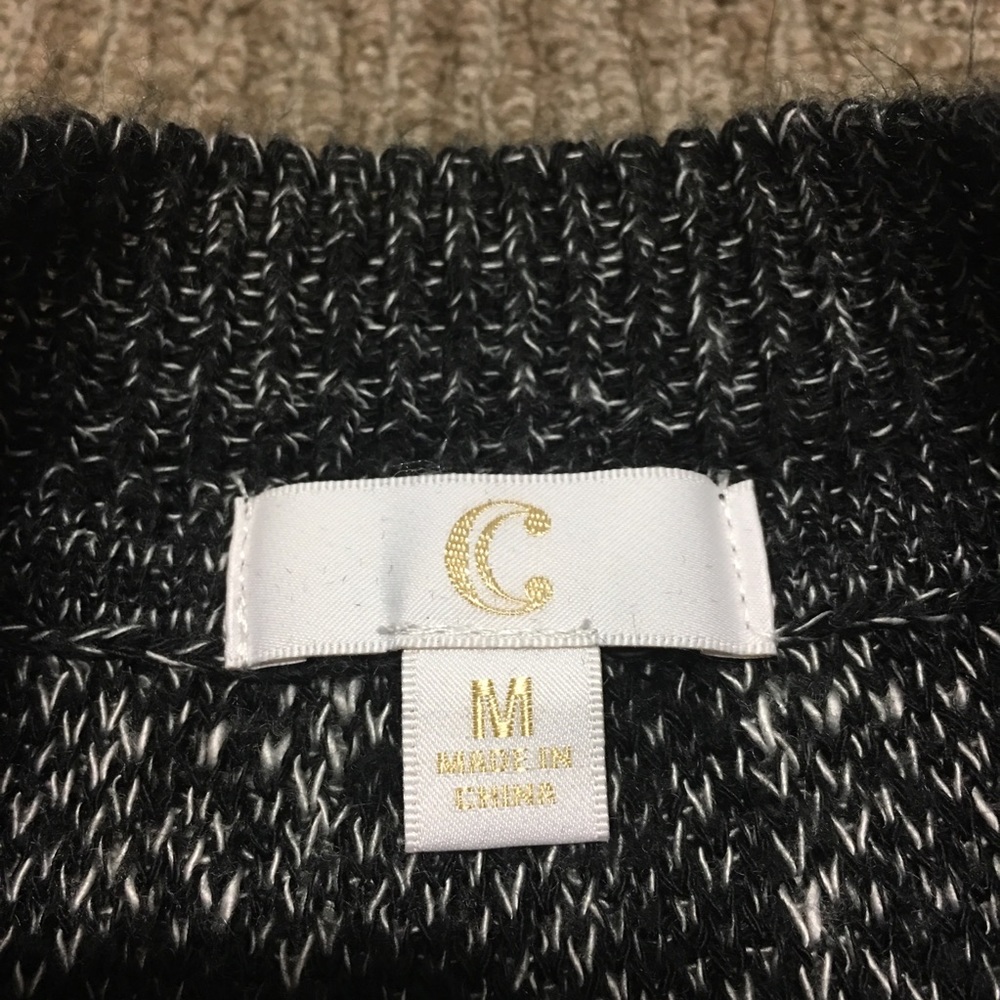 NWOT Black Gray Plaid Knit High Neck Dress - Picture 5 of 5